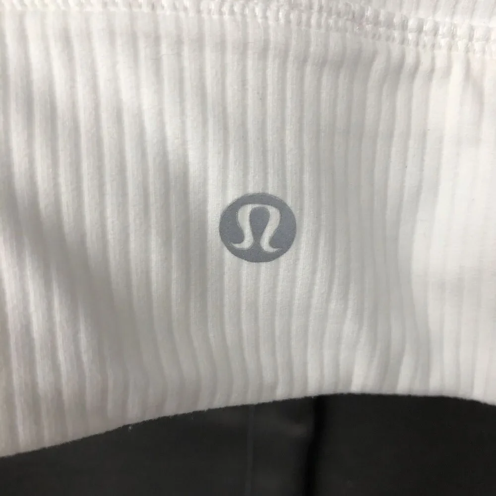 Lululemon Align Nula Reversible Ribbed Sports Bra Size 6 Yoga White
